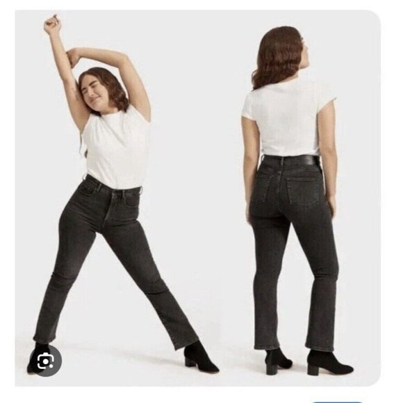 Everlane The Authentic Stretch Slim Bootcut Black Casual Jean Women’s Size 31 - Picture 1 of 11